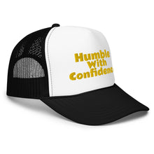Load image into Gallery viewer, Black &amp; Yellow HwC trucker hat