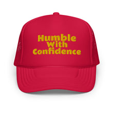 Load image into Gallery viewer, Black &amp; Yellow HwC trucker hat