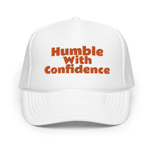 Load image into Gallery viewer, Black &amp; Orange Humble With Confidence Hat