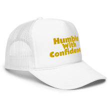 Load image into Gallery viewer, Black &amp; Yellow HwC trucker hat