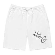 Load image into Gallery viewer, White HwC Unisex Fleece Shorts